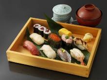 Nigiri sushi lunch set Nakashio