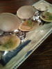 Grilled common orient clams with butter