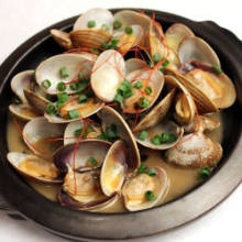 Manila clams steamed with sake
