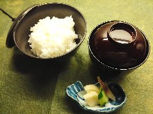 Rice and miso soup