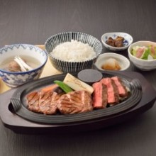 Beef steak set meal