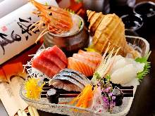 Assorted sashimi