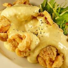 Fried chicken with special sauce