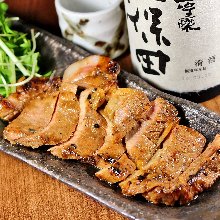 Grilled pork loin marinated with miso