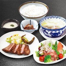 Beef tongue set meal