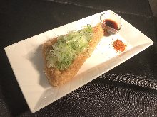 Thin slice deep-fried tofu