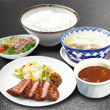 Beef tongue set meal