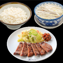 Beef tongue set meal