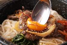 Stone grilled bibimbap