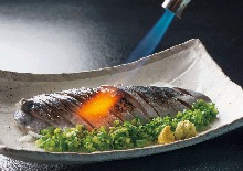 Seared pickled mackerel