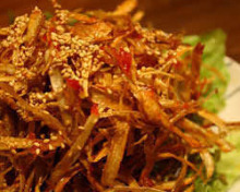 Deep-fried vegetables without breading or batter