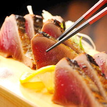 Seared skipjack tuna