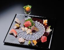 Assorted sashimi