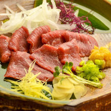 Horse meat sashimi