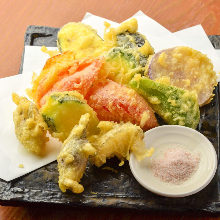 Seasonal vegetable tempura