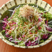 Pickled plum and daikon radish salad