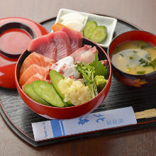 Seafood rice bowl