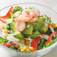 Shrimp and avocado salad