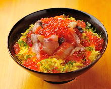 Marinade seafood rice bowl