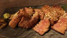 Grilled beef tongue