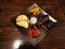 Assorted grilled vegetables