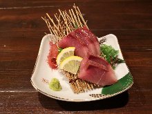 Japanese amberjack sashimi