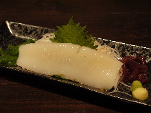 Squid sashimi