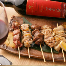 Assorted grilled skewers