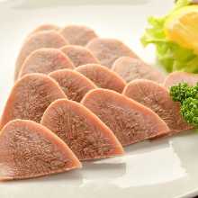 Beef tongue sashimi