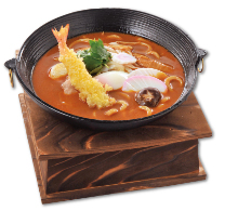 Wheat noodles boiled in miso