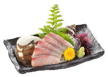 Japanese amberjack sashimi