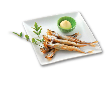 Seared shishamo smelt