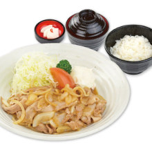 Stir-fried pork set meal