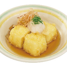 Deep-fried tofu in broth