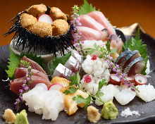 Assorted sashimi of the season