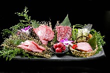 Assorted finest Matsusaka beef yakiniku