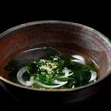 Wakame seaweed soup