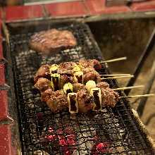 Grilled lamb skewer