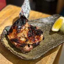 Charcoal grilled young chicken