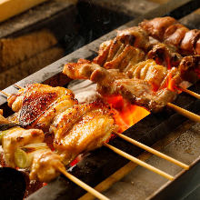 Assorted grilled chicken skewers, 7 kinds