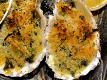 Oven-grilled oysters