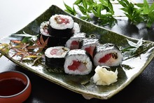 Seafood futomaki sushi rolls