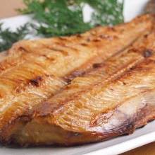 Salted and grilled Atka mackerel