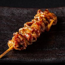 Chicken skin skewer