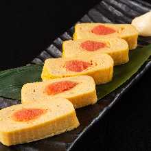 Omelet of spicy cod roe