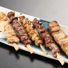 Assorted grilled skewers, 5 kinds