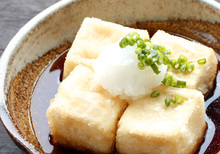 Deep-fried tofu in broth
