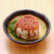 Grilled rice ball