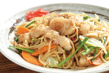 Yakisoba noodles with salt