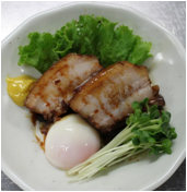 Simmered pork belly